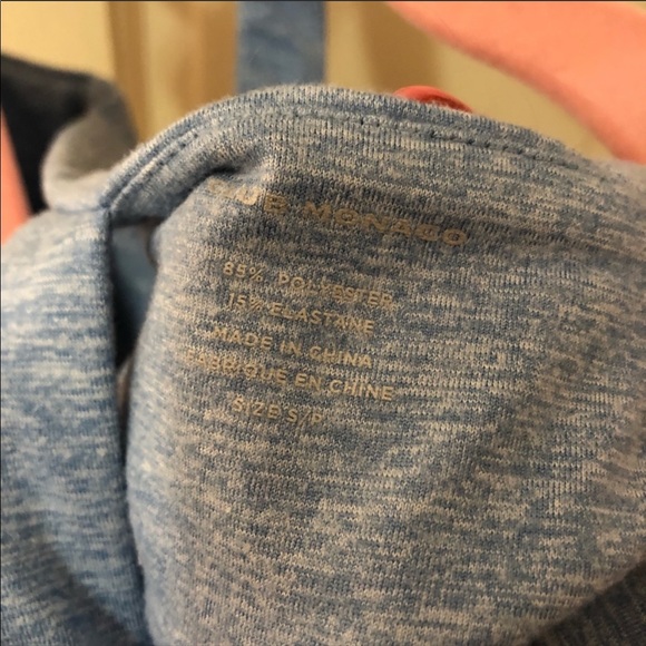 Club Monaco Blue Scalloped Workout Set - Picture 3 of 4